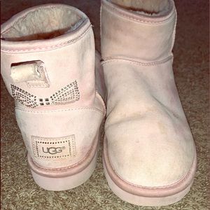 ugg boots with bows and rhinestones
